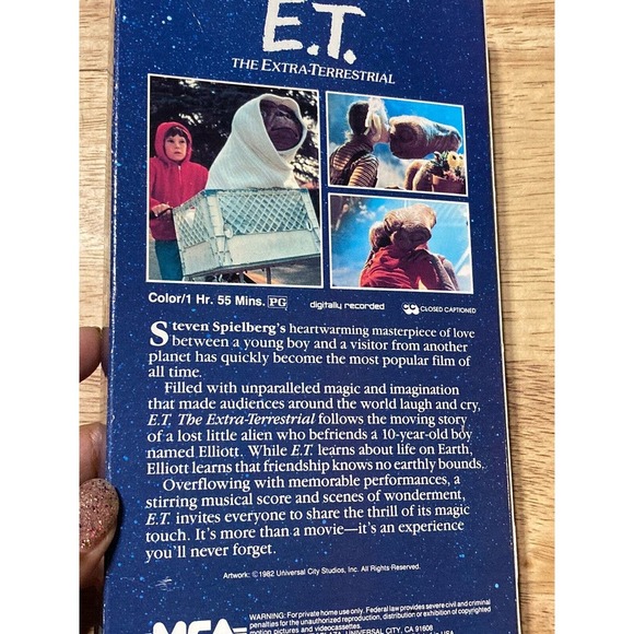 E.T. The Extra-Terrestrial (VHS) Green & Black Tape - Picture 3 of 4